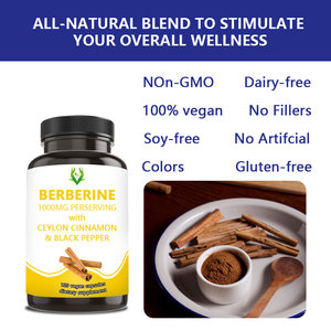 Cápsulas de clorhidrato de berberina a base de hierbas de venta caliente con fitosoma para soporte de metabolismo inmune pastillas de berberina Hcl 97% - Product Image 6