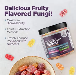 פטרייה gummies רישי פטריות רעמה אסאג 'נדה רישי פטריות