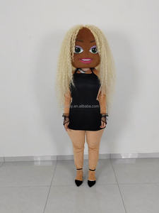 Funtoys di alta qualità personalizzabile capelli ricci donna Sexy grasso donne mascotte Costume da signora vestito personaggio dei cartoni animati per eventi - Product Image 4