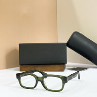 Nouvelles montures de lunettes en acétate unisexes, verres transparents, lunettes de luxe avec boîte cadeau
