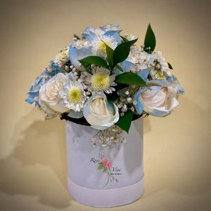 Custom Floral Package <b>Box</b> <b>Shaped</b> Round Boxes for Flower Store Delivery Matt Lamination Embossing UV Coating Printing Handling - Product Image 4