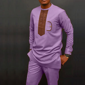 Men's Elegant Traditional African <strong>Dashiki</strong> 2025 Plus Size Button Down Shirt &amp; Pants Woven &amp; Breathable Autumn Outerwear - Product Image 2