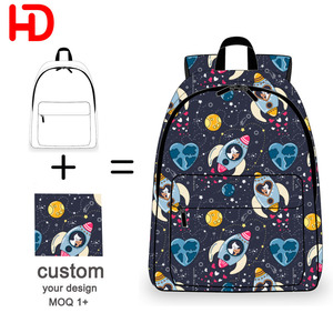 Sacs <span class=keywords><strong>d</strong></span>'école à impression intégrale par sublimation, design personnalisé pour enfants et étudiants, sac à dos en tissu avec bretelles réglables - Product Image 1