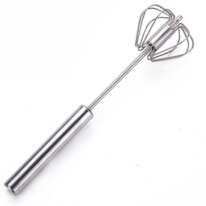 Batidor de Huevos Manual de Acero Inoxidable, Utensilio de Cocina Giratorio para Repostería, Mezclador de Huevos Metálico para Cocina Casera - Product Image 5