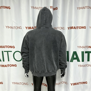 Sweat à capuche tendance pour homme avec logo personnalisé, rivets et strass, impression sérigraphique, essentiels, pull à capuche - Product Image 2