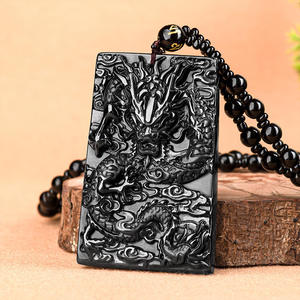 Pendentif Longpai en jadéite noire naturelle authentique, bijoux pour hommes et femmes, vente en gros de jade, cadeau avec certificat d'évaluation C248 - Product Image 3