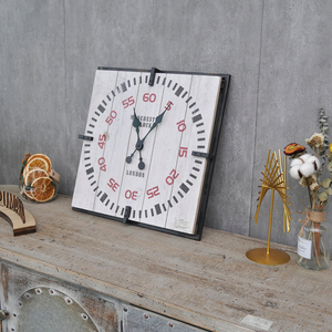 40CM Factory Price Rustic Design Simple Wooden <strong>Square</strong> Antique <strong>Wall</strong> <strong>Clocks</strong> White Retro Decorative Art Watch Dropshipping DDP WEEE - Product Image 3