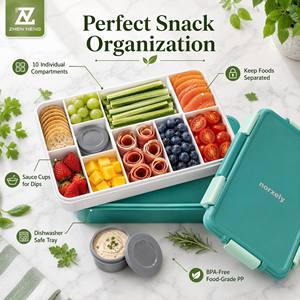 Zhenneng Lunch Box <strong>Container</strong> 2800ml, Custom Snack Bento Platter Ice Pack, Leak-Proof Silicone Lid, Outdoor Portable Meal Kit - Product Image 2