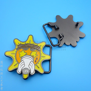 Hebilla de Cinturón de Metal con Diseño de Dibujos Animados, Hebilla de Placa de Aleación de Zinc, Diseño Personalizado - Product Image 3