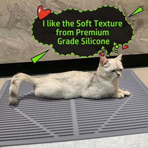Tapis de <span class=keywords><strong>chat</strong></span> antidérapant de qualité supérieure avec <span class=keywords><strong>lettre</strong></span> en silicone de nettoyage avant sans puanteur Boîte de toilette Lettres de suivi du sol à imprimé animal pour l'été - Product Image 5