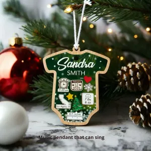 High Quality Cross-Border Acrylic Music European & Unique Style Customizable Christmas Gift Factory Direct Decoration <b>Ornament</b> - Product Image 1