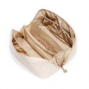 Wholesale <b>Large</b> Capacity PU Leather Waterproof Travel Makeup Organizer Portable Toiletry Cosmetic Bag - Product Image 4
