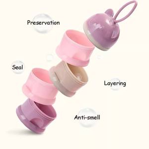 Boîte Portable de stockage de nourriture pour bébé <span class=keywords><strong>3</strong></span>/4 couches, conteneur de collation de céréales essentielles pour nourrissons, boîte de <span class=keywords><strong>lait</strong></span> en poudre - Product Image 6