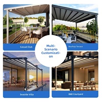 Auvent de jardin automatique rétractable en alliage d'aluminium, imperméable, en PVC, électrique, de haute qualité et durable