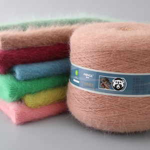 Offre Spéciale : Fil de Vison 1000g / Bobines – Mélange de Poils de Lapins <span class=keywords><strong>Angora</strong></span> à Poils Longs et de Nylon de Haute Qualité pour Tricot Manuel de Pulls Féminins - Product Image 3