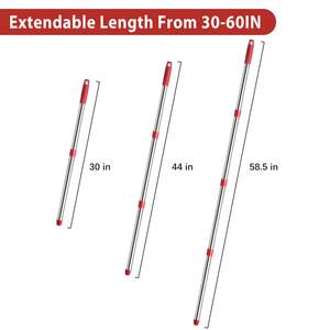 Artículos para el hogar Suministros de limpieza Fregonas Limpieza de piso Mango de repuesto Fregona de acero inoxidable Palo para O-Cedar <span class=keywords><strong>Vileda</strong></span> - Product Image 2