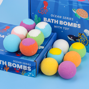 Bom Mandi Buatan Tangan untuk Anak-anak dengan Mainan Kejutan 100% Bahan Alami Melembapkan Bom Mandi <span class=keywords><strong>SPA</strong></span> Hadiah - Product Image 3
