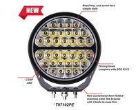 Phare LED étanche IP68 IP69K sans cadre de 170 W et 9 pouces pour tout-terrain, camion 4x4, pick-up