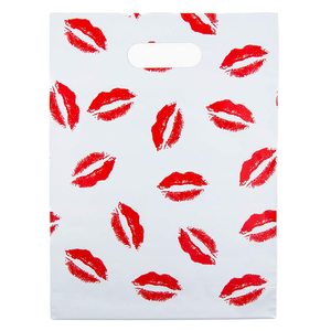 Logotipo personalizado, tienda colorida, regalos de Boutique, bolsa con asa troquelada, tamaños de medias, bolsa de transporte reutilizable, bolsa de compras de plástico plegable - Product Image 4