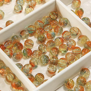 10mm Luxury Shiny Pure Glass <b>Beads</b> Baked Painted Mixed Colors Reusable DIY <b>Bracelet</b> Stringing Jewelry Making Accessories - Product Image 2