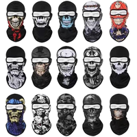 Casque de moto intégral pour homme et femme, doublure en spandex/élasthanne, masque crâne hip-hop, séchage rapide, respirant, protection solaire, course de nuit