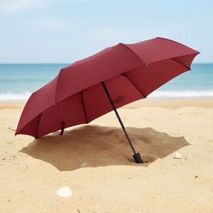 Wholesale Price Automatic 3-folding <b>Large</b> Outdoor Waterproof Parasol <b>Umbrella</b> with logo - Product Image 3