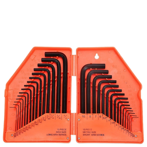 Jeu de 35 clés <span class=keywords><strong>Allen</strong></span> métriques SAE à manche dynamométrique traité thermiquement Clés hexagonales longues et courtes Organisation facile 0.7mm-10mm 0.028 "-3/8 - Product Image 3