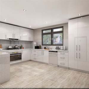 Juego de Muebles de Cocina Modulares Zensinc 2024, Madera de Pino Maciza de Alto Brillo, Ecológica, para Proyectos Residenciales, Cocina Completa - Product Image 6