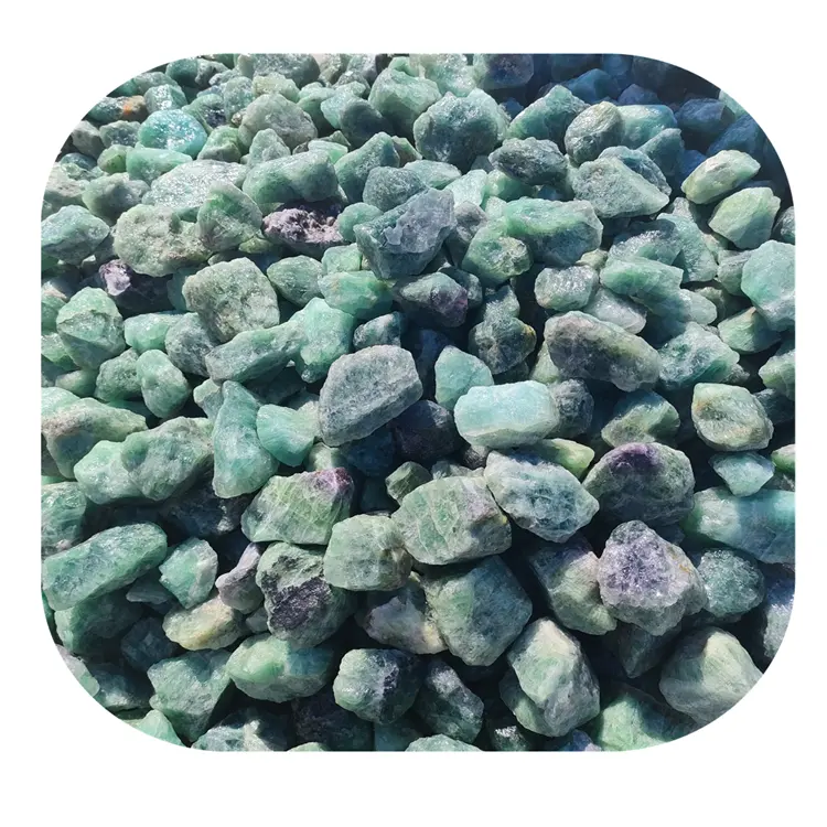 Wholesale raw green purple fluorite ore crystal crystal quartz healing stone rough
