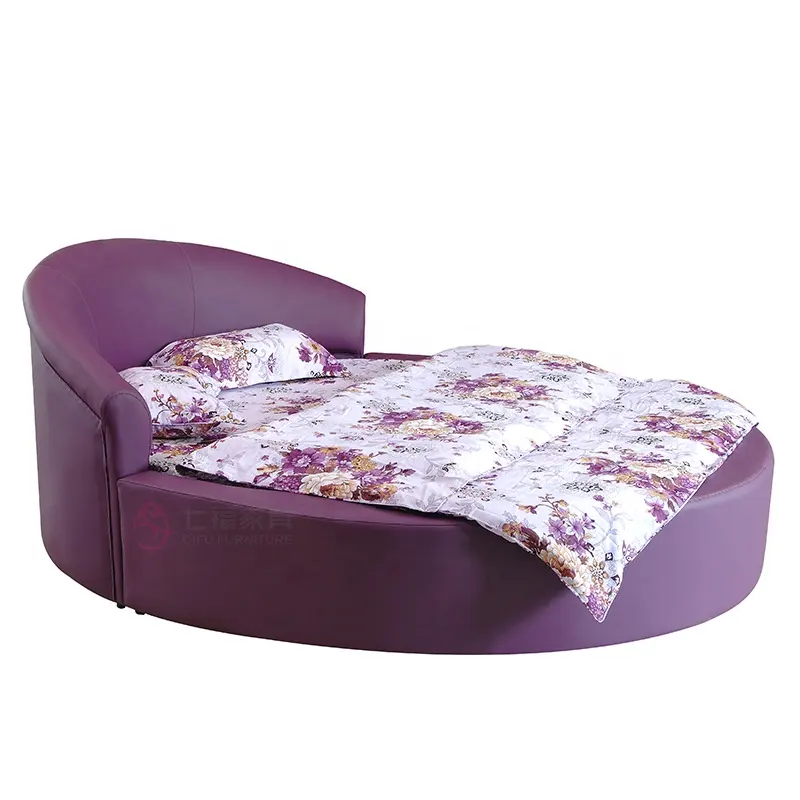 2020 Latest Design Chinese Round King Size Bed with Mattress