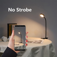 Eyecaring 3 Modes de couleur Dimmable USB LED Clip on Reading Light Lampe de bureau avec pince pour éclairage de tête de lit