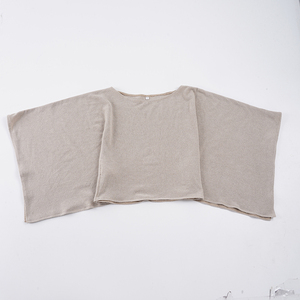 Haut tricoté à manches chauve-souris de couleur unie, coupe ample, style décontracté et confortable pour femme - Product Image 2