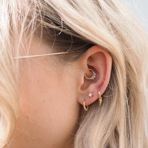 Gioielli minimalisti all'ingrosso <span class=keywords><strong>925</strong></span> in <span class=keywords><strong>argento</strong></span> sterling zircone corpo <span class=keywords><strong>piercing</strong></span> al <span class=keywords><strong>naso</strong></span> borchie - Product Image 3