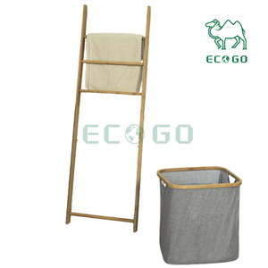 ชั้นวางผ้าขนหนู3ชั้นทำจากไม้ไผ่สำหรับซักผ้าในห้องน้ำแบบอิสระ - Product Image 2