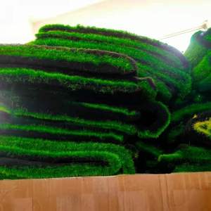 正方形人工モス家庭用高品質1m * 1mプラスチック人気OEMサービスプラスチック植物プラスチック草リアルな緑色 - Product Image 4