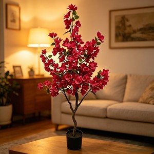 High Quality Real Touch <b>Artificial</b> Silk Bougainvillea <b>Trees</b> Durable <b>Indoor</b> Desktop Plants - Product Image 3