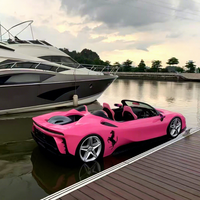 Bateau à réaction de conception supercar 4,7 m en fibre de verre, yacht sportif pour les loisirs sur lac et rivière, capacité 5 personnes