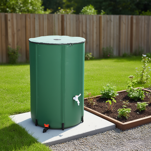Réservoir de stockage d'eau pliable vert pour la récupération de l'eau de pluie, capacité de 132 gallons, pour usage en jardin - Product Image 2
