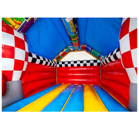 Château gonflable commercial en PVC durable, motif fusée de bande dessinée, pour enfants, idéal pour la location événementielle