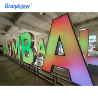 Enseigne LED Lumineuse Géante sur Pied RGB Personnalisée avec Logo 3D pour Extérieur et Entreprise