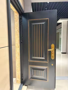Thiết kế hiện đại sắt thép bên ngoài cửa chống thấm An ninh nhập loại chống trộm tính năng loại sản phẩm cửa ra vào phía trước - Product Image 3