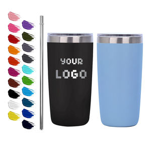 Tumblers toptan toplu 10 oz manyetik kapak Tumbler paslanmaz çelik tozu kaplı Vasos orijinal Termos Termicos 10 oz kahve kupa - Product Image 1