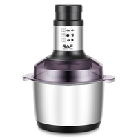 RAF R.3411 500W 5L Voedselprocessor Elektrische Groente- en Vleeshakselaar 360 Graden Multifunctionele Keukenmolen met Verwijderbare Kom en Mes