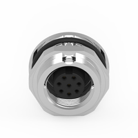Connecteur rapide M9 8 broches étanche robuste pour automobile, type à souder femelle en cuivre, câble électrique 4A, tube