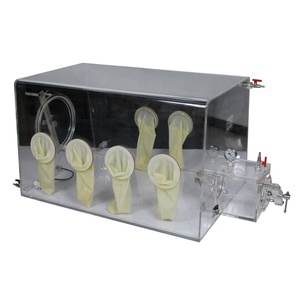 Caja de guantes acrílica MITR Requisito de laboratorio de química Caja de guantes de vacío de plexiglás acrílico PMMA transparente de sobremesa - Product Image 2