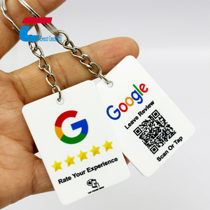 Llavero NFC con etiqueta RFID de 13.56MHz para <span class=keywords><strong>reseñas</strong></span> de Google, personalizado con impresión de valoración de clientes - Product Image 2