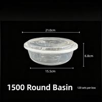 Boîte à lunch moderne personnalisable en PP de qualité alimentaire sans BPA, réutilisable, 1250ml-1500ml, avec couvercle, compatible micro-ondes et réfrigérateur