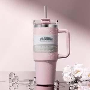 Vaso Personalizado de 40 oz con Asa, Taza de Viaje de Acero Inoxidable, Vaso para Agua para Automóvil con Asa - Product Image 6