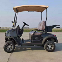 Voiturette de golf électrique 2 places, véhicule utilitaire, chariot de patrouille et de tourisme avec caisse de chargement pour parcs, fermes et transport de marchandises