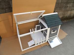 Dış mekan kullanımı için büyük dayanıklı ahşap tavşan kafesi endüstriyel üreme kafesi sağlam yapı - Product Image 6